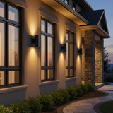 Dark Bronze Cylinder LED Wall Sconce, 20W/16W/10W, Dusk to Dawn Photocell , 2800 Lumens