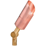 Raw copper hooded directional bullet landscape light