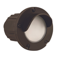 Bronze hooded round step light - front product view