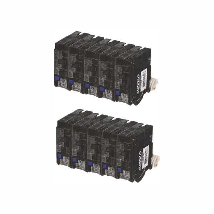 Siemens Combination AFCI Circuit Breaker 10-Pack, model BUNQAAFC1510, product view