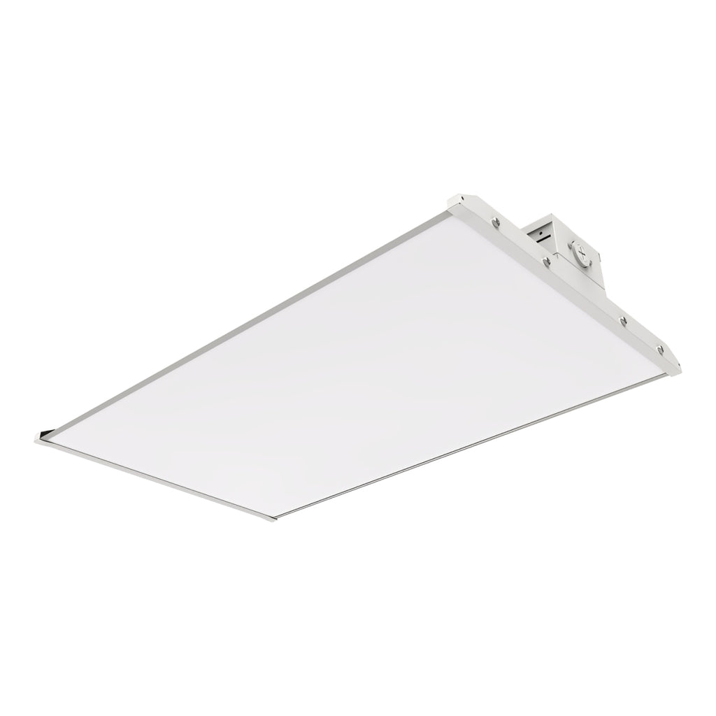 The 2-foot linear high bay fixture is equipped with a 5-core, 18AWG 0.16m cable that offers reliable power, ground, and seamless 0-10V dimming control, allowing for further energy savings and customizable light levels.
