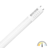 T8 LED Tube, 2ft, Frosted Glass, Plug & Play, Hybrid Type A+B, 8W, Selectable CCT, 1100 Lumens
