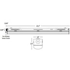 2ft LED Strip Light Fixture, 25W/20W/15W, Selectable Wattage & CCT, 3300 Lumens
