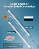 T8 LED Tube, 2ft, Frosted Glass, Bypass, Type B, 10W, Single/Double Ended, 1200 Lumens