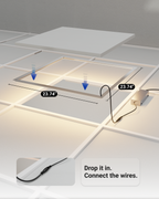 2x2 Grid frame panel light is 23.74 inches wide and 23.74 inches long. 