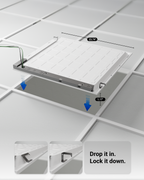 The panel’s slim, lightweight design ensures a quick and easy installation and reduces long-term maintenance with no buzzing of flickering.