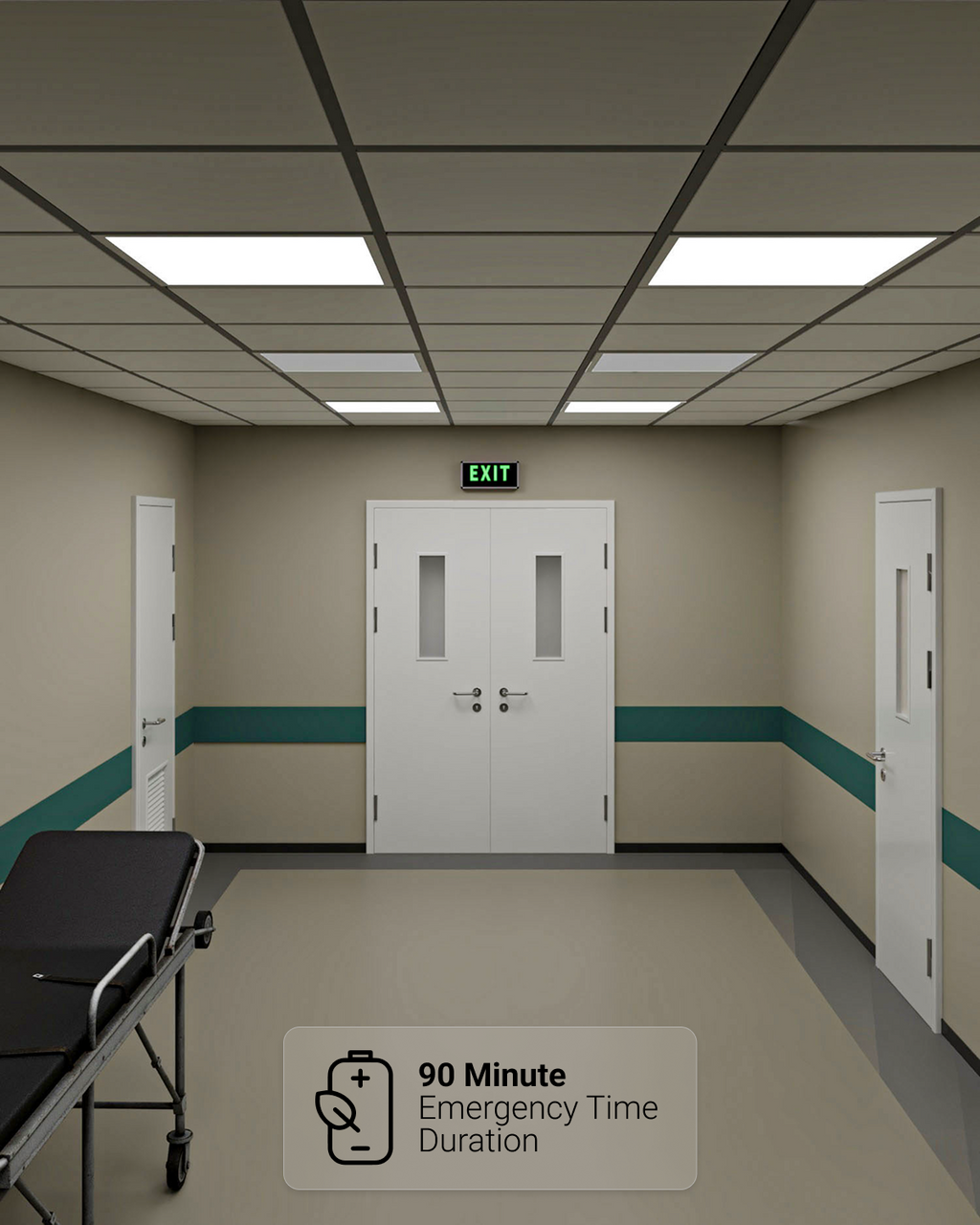 Designed to deliver bright, efficient illumination during normal use—and automatic backup power when it matters most. This low-profile fixture fits standard ceilings and is perfect for commercial, educational, and institutional settings.