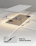 2x2 Grid frame panel light is 23.74 inches wide and 47.79 inches long. 