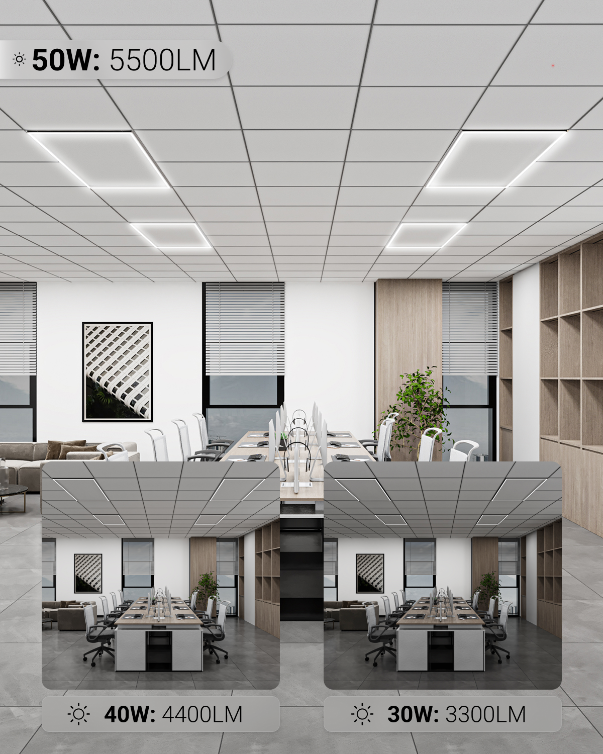 Selectable wattage allows for maximum efficiency and energy savings.