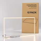 LED Grid Frame Ceiling Light, 50W/40W/30W, 2x4, Selectable Wattage & CCT, 5500 Lumens