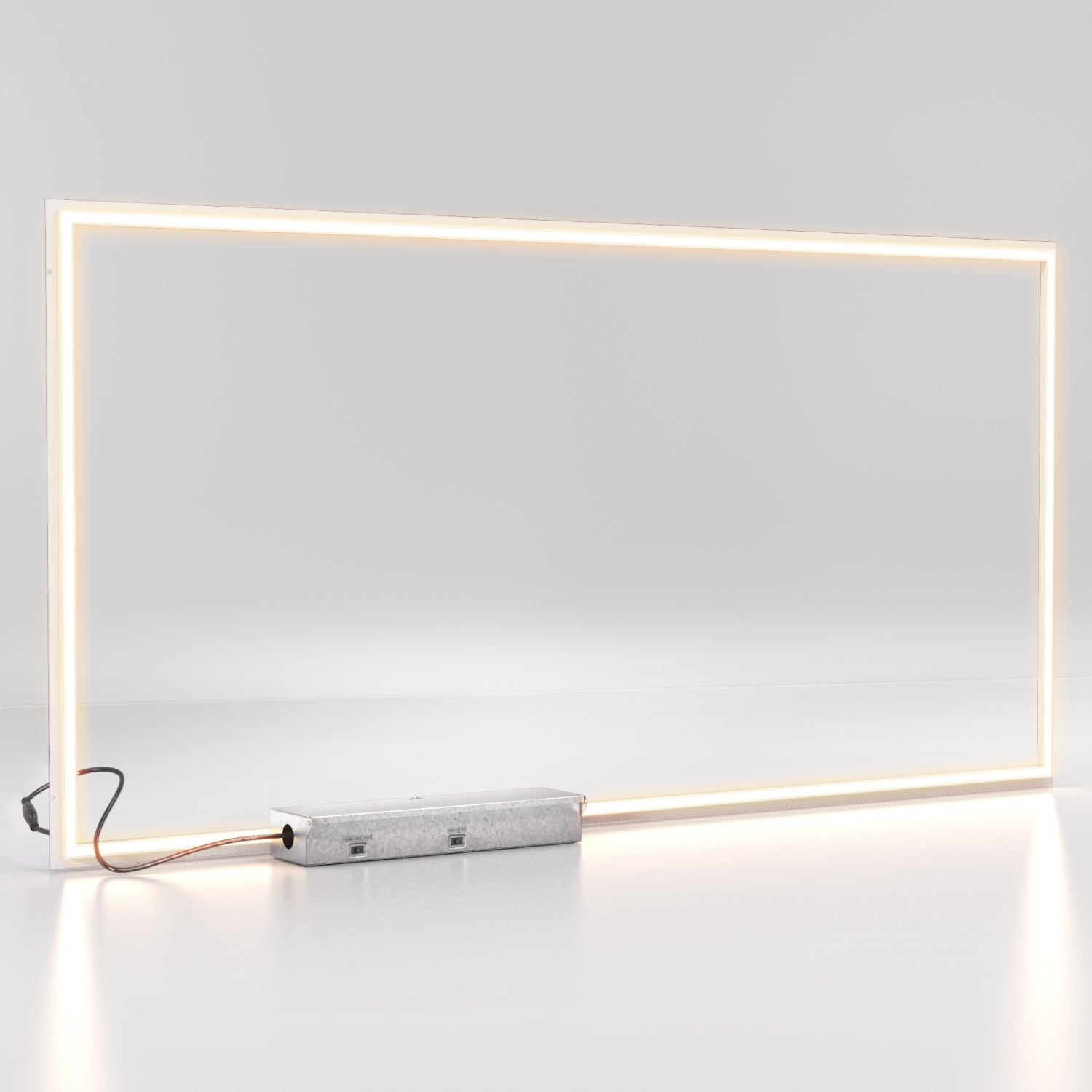 Sunco's 2x4 grid ceiling panel comes with a metal junction box.