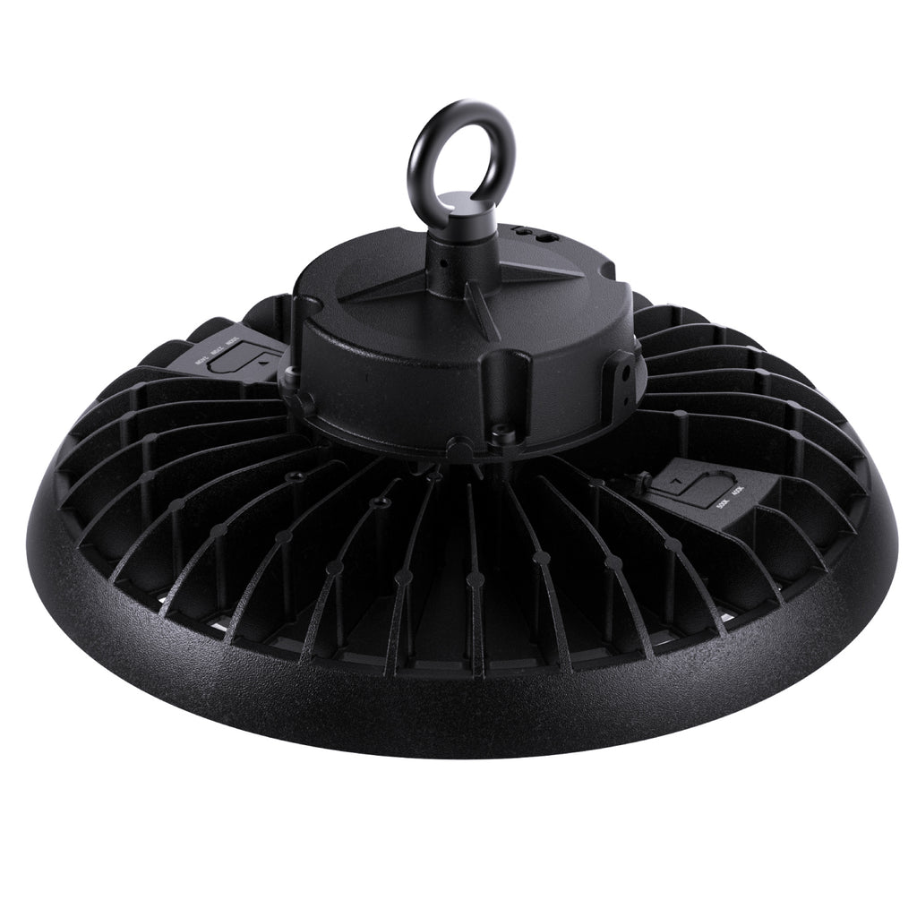 The UFO High Bay features an aluminum heat sink for better cooling and heat dissipation.
