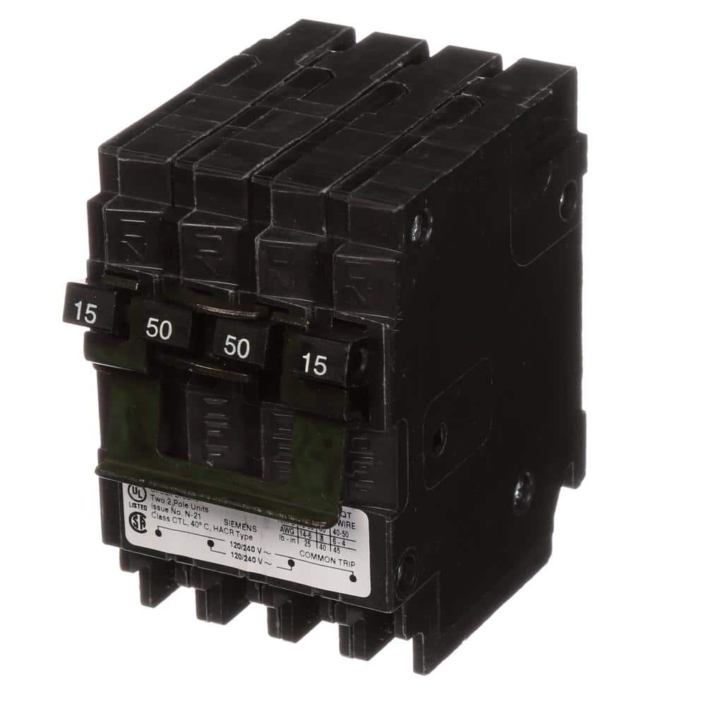 ORIGINAL : Siemens Type QT Quadplex Circuit Breaker, model Q22020CT2, product label detail, image 12