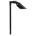 Slotted Stem Path Light in Black, close product view