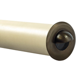 Brass half-moon recessed step light in Gun Metal finish