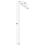 Brass Adjustable Single Head Path Light in Gun Metal, alternate product view