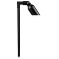 Slotted Single Head Path Light in Black, close product view