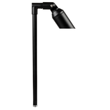 Slotted Single Head Path Light, 18 Inch Stem, Black, 45° Beam Angle, 270 Lumens