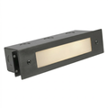 Brass Lensed Brick step light in Gun Metal, front view