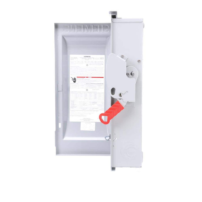 Siemens Heavy Duty 100 Amp 600-Volt 3-Pole Outdoor Non-Fusible Safety Switch, model HNF363R, alternate product view 2