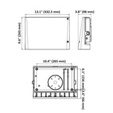 LED Slim Wall Pack, Full Cutoff, Dusk to Dawn, 38W, Selectable CCT, 6000 Lumens