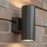 Dark Bronze Cylinder LED Wall Sconce, 20W/16W/10W, Dusk to Dawn Photocell , 2800 Lumens