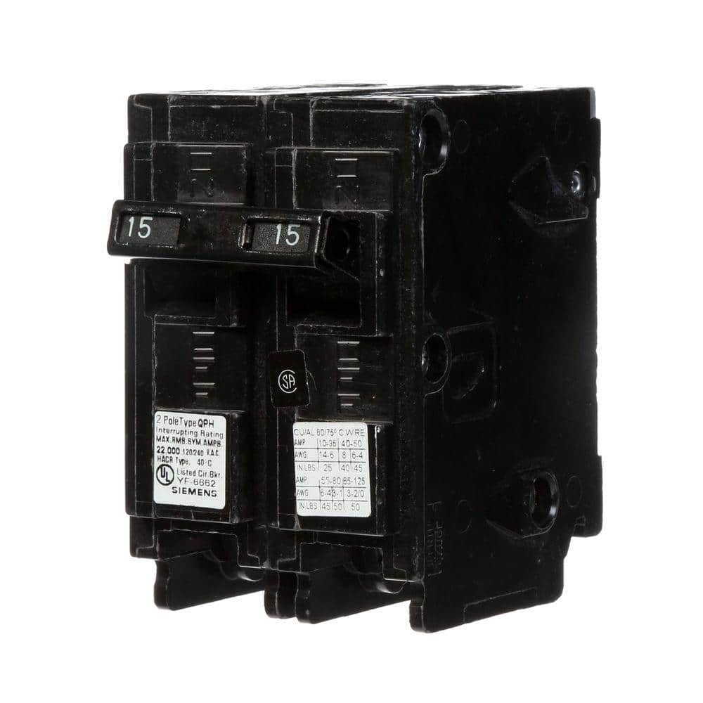 Siemens 30 Amp Double-Pole Type QP Circuit Breaker, model Q230U, product label detail, image 45
