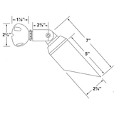 Bronze long-shroud bullet downlight with raised canopy