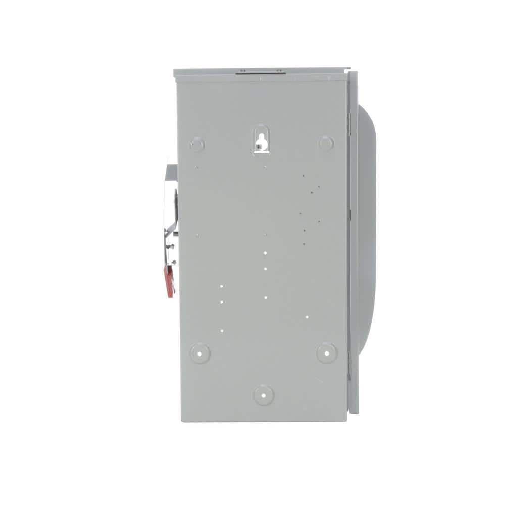 Siemens Heavy Duty 200 Amp 600-Volt 3-Pole Outdoor Non-Fusible Safety Switch, model HNF364R, alternate product view 4