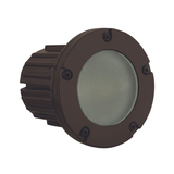 Lensed Disc step light in Bronze