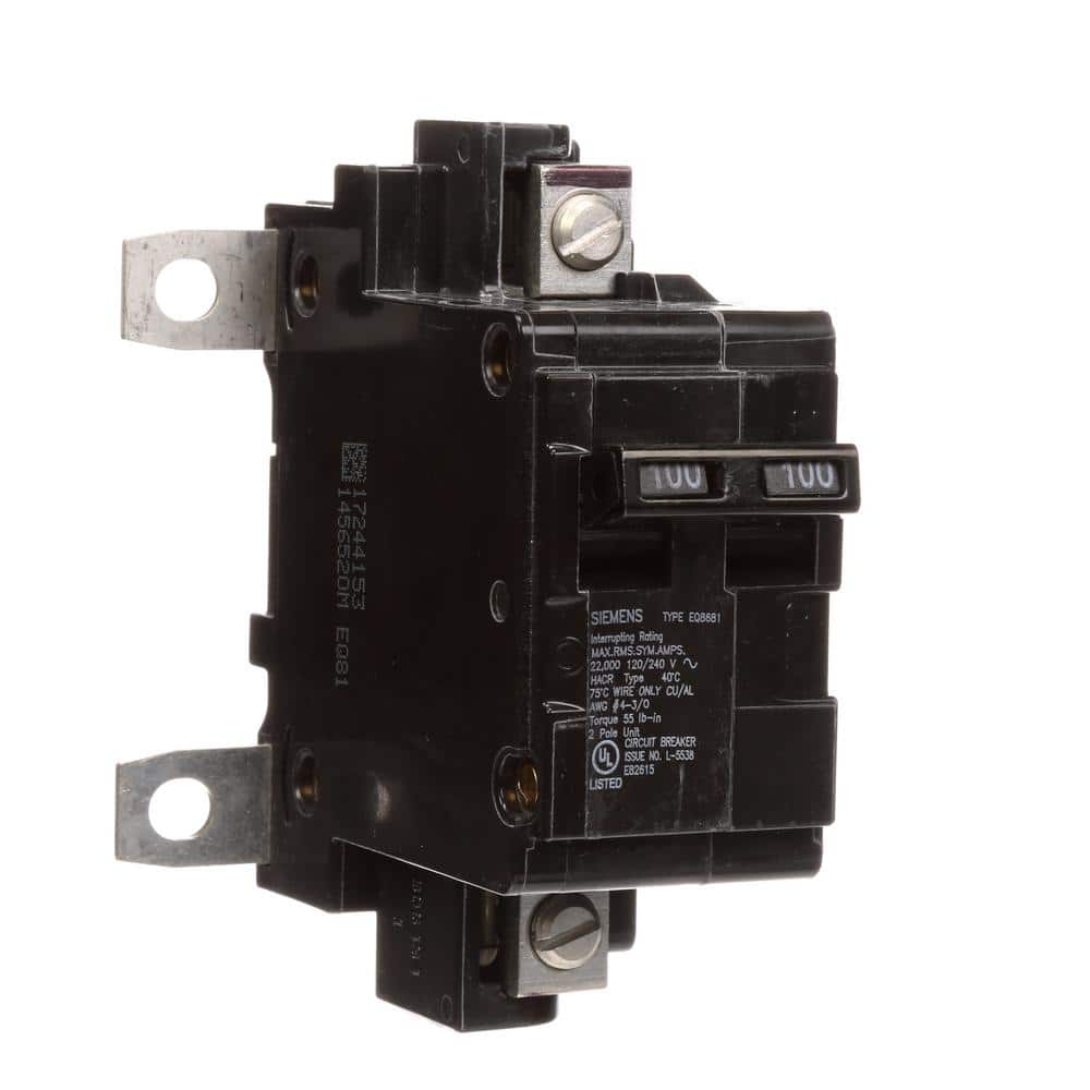 Siemens 100 Amp Main Breaker Conversion Kit, model MBK100A, product label detail, image 4