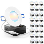 Recessed LED Lighting, 3 Inch, Slim, Selectable CCT, 500 Lumens