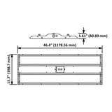 LED Rotatable Linear High Bay, 4ft, 300W/255W/225W/200W/165W, Selectable Wattage & CCT, 50400 Lumens