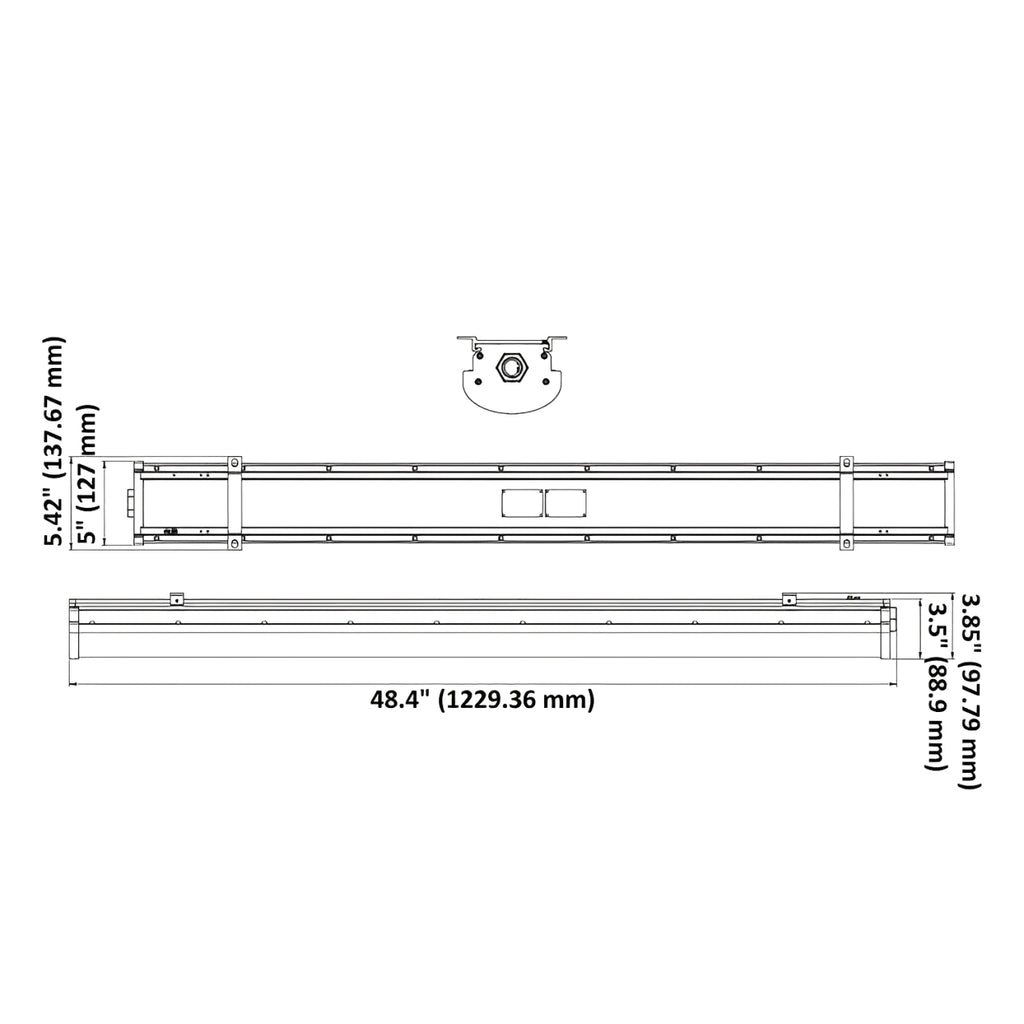 The linear strip light fixture is measured in 4 foot and carries an IP68 rating for full dust and water resistance with a design life of up to 50,000 hours.