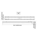 The linear strip light fixture is measured in 4 foot and carries an IP68 rating for full dust and water resistance with a design life of up to 50,000 hours.