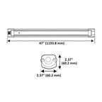4ft LED Tri-Proof Vapor Tight, 40W, 5200 Lumens