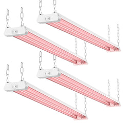 4 foot fluorescent grow light bulbs Sunco 4FT LED Grow Light for Indoor Plants 40W, Full Spectrum, Hanging Suspended Fixture, Linkable, Plug in, Greenhouse Year Round for Indoor Plants