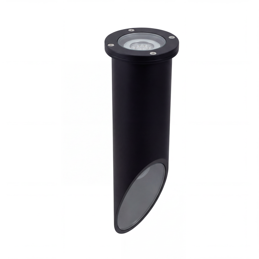 Black hooded deep-sleeve well light