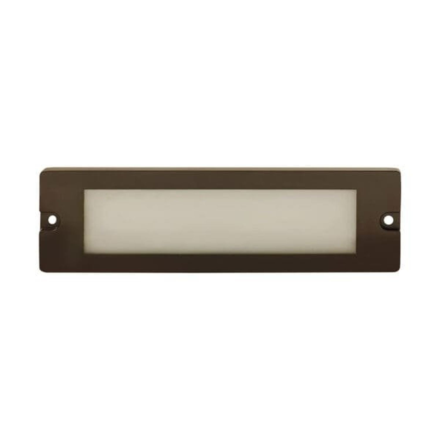 Bronze lensed brick step light - front product view