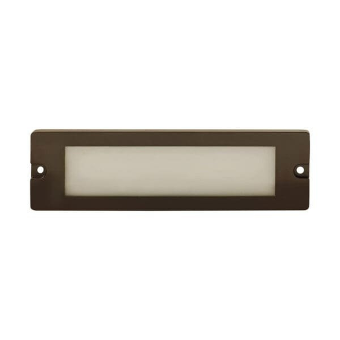 Bronze lensed brick step light - front product view