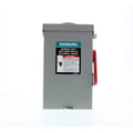 Siemens General Duty 30 Amp 2-Pole 3-Wire 240-Volt Fusible Outdoor Safety Switch, model GF221NRAU, product label detail, image 1