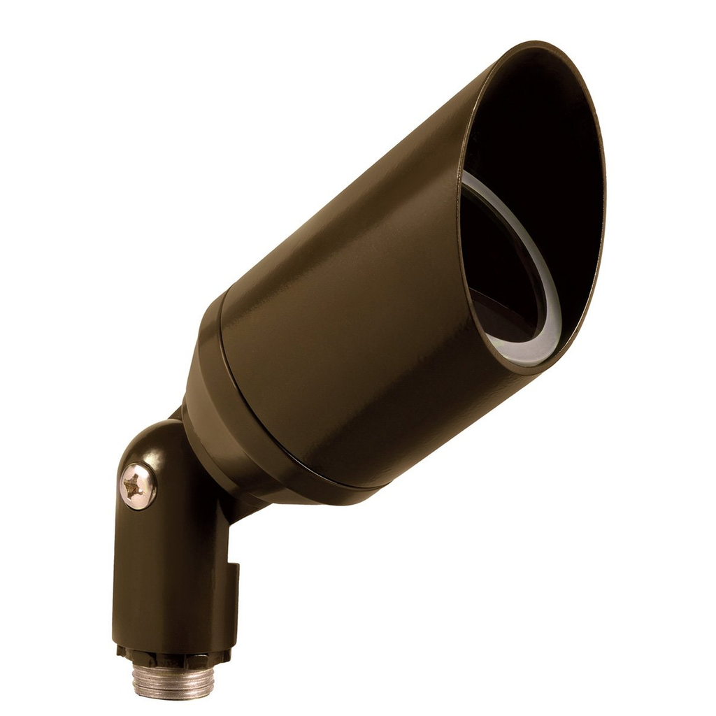 Bronze hooded directional bullet landscape light