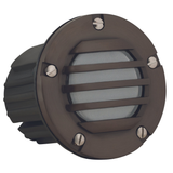 Gun Metal louvered round step light - alternate product view
