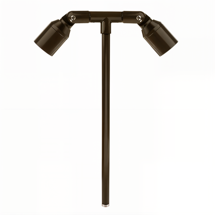 16 Inch Span Twin Path Light in Bronze, close product view