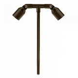 16 Inch Span Twin Path Light, 24 Inch Stem, Bronze, 60° Wide Beam Angle, 350 Lumens