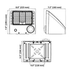 LED Full Cutoff Wall Pack, Dusk to Dawn, 45W/36W/27W/18W, Selectable Wattage & CCT, 7000 Lumens