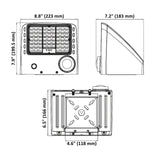 LED Full Cutoff Wall Pack, Dusk to Dawn, 45W/36W/27W/18W, Selectable Wattage & CCT, 7000 Lumens