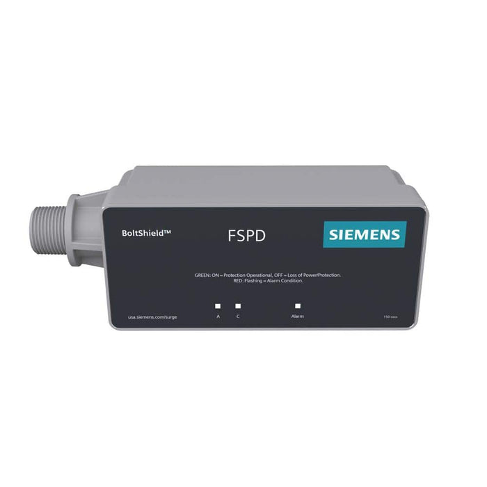Siemens BoltShield surge protective device, product label detail, image 2
