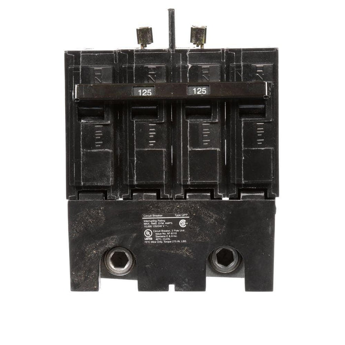 Siemens 125 Amp 2-Pole Type QPP 10kA Bolt-on Circuit Breaker, model Q2125B, product view