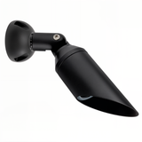 Black long-shroud bullet downlight with raised canopy